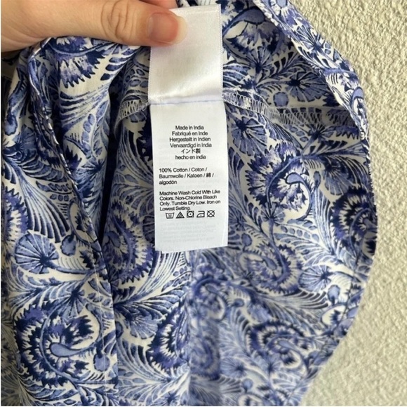 J. Crew Collection Anguilla Halter Maxi Dress Blue Floral - Picture 10 of 10